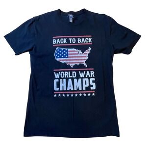 Next Level Back to Back World War Champs Graphic T-Shirt Women's Size‎ Medium